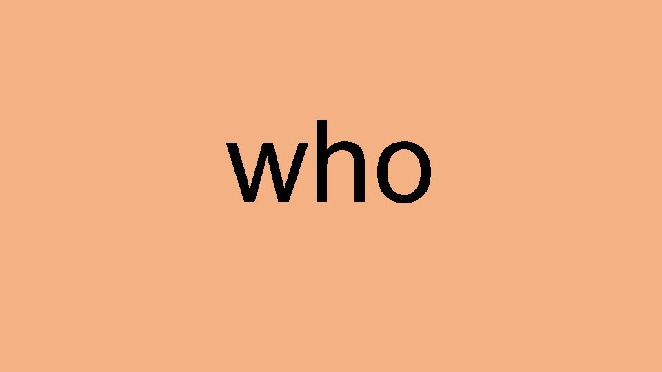 who 