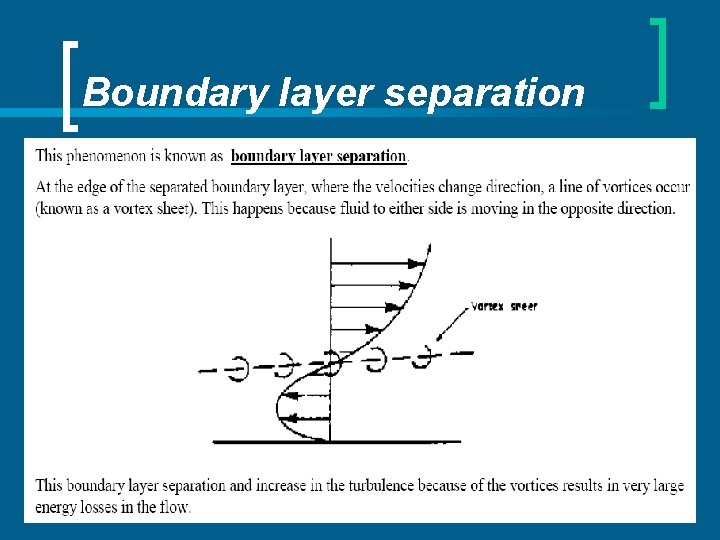 Boundary layer separation 