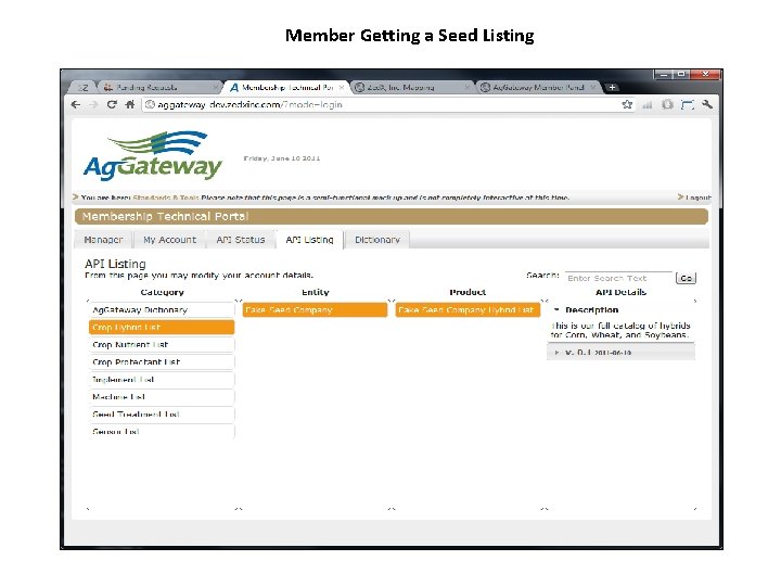 Member Getting a Seed Listing 