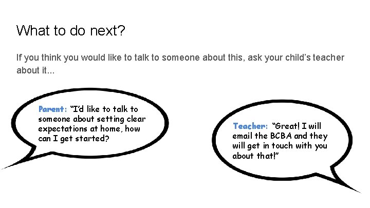 What to do next? If you think you would like to talk to someone