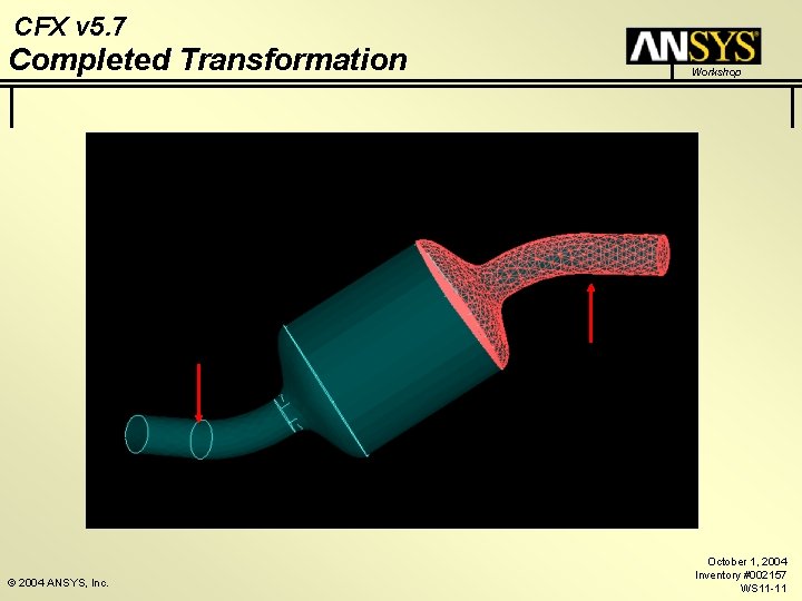 CFX v 5. 7 Completed Transformation Transformed Mesh © 2004 ANSYS, Inc. Workshop Original