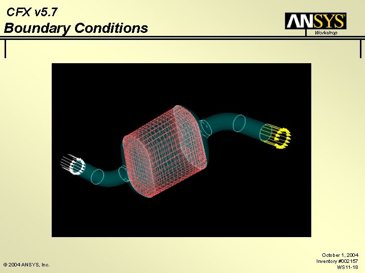 CFX v 5. 7 Boundary Conditions © 2004 ANSYS, Inc. Workshop October 1, 2004
