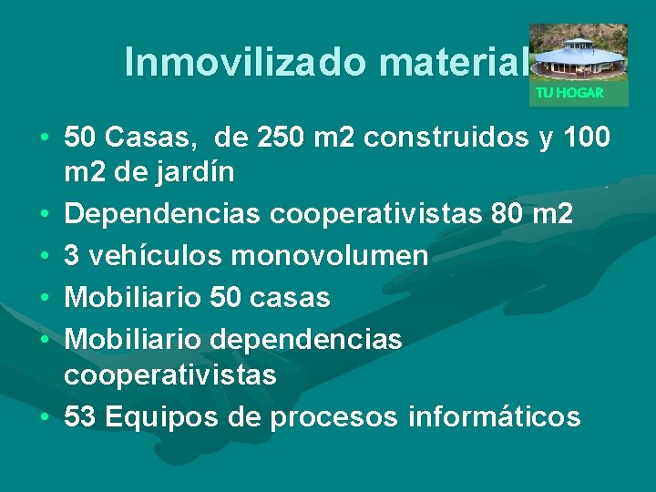 Inmovilizado material TU HOGAR • 50 Casas, de 250 m 2 construidos y 100