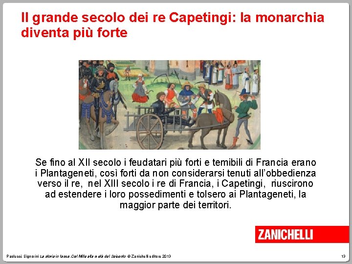 Il grande secolo dei re Capetingi: la monarchia diventa più forte Se fino al