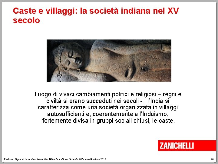 Caste e villaggi: la società indiana nel XV secolo Luogo di vivaci cambiamenti politici