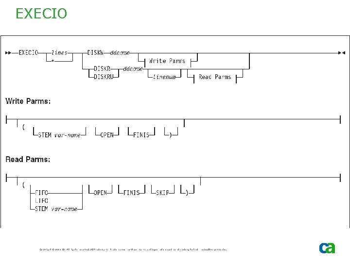 10 Work with Data EXECIO Instruction EXECIO readwrite