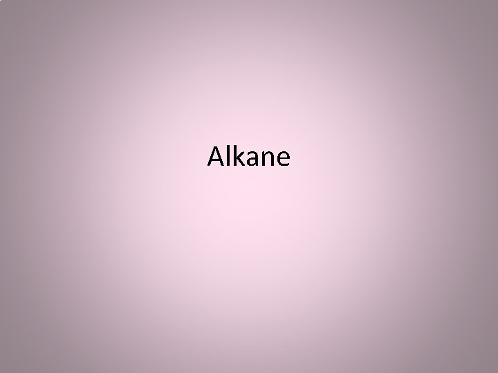 Alkane 