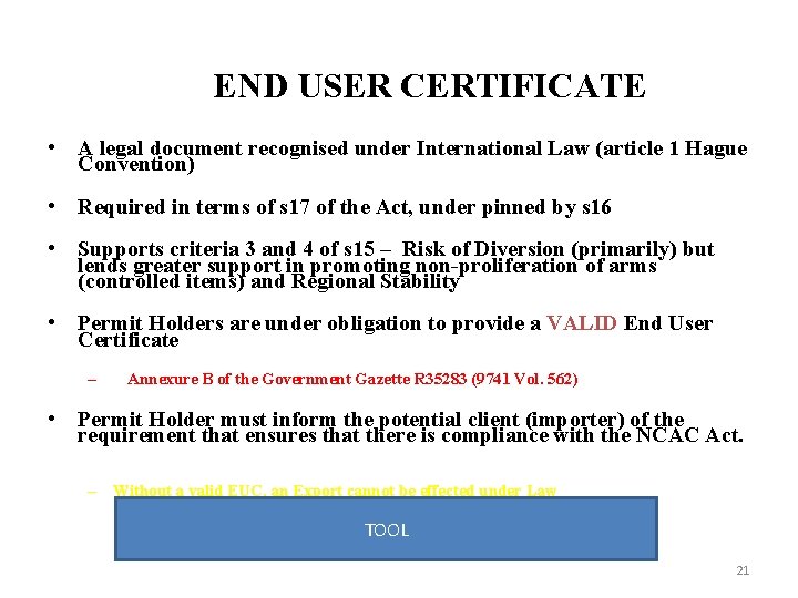 END USER CERTIFICATE • A legal document recognised under International Law (article 1 Hague END USER CERTIFICATE • A legal document recognised under International Law (article 1 Hague