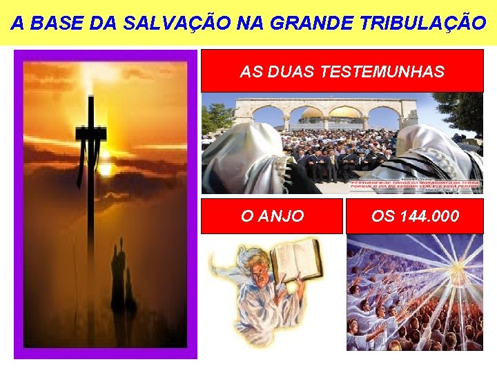 A BASE DA SALVAÇÃO NA GRANDE TRIBULAÇÃO AS DUAS TESTEMUNHAS O ANJO OS 144.