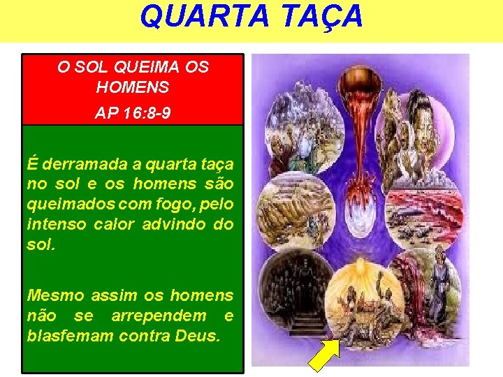 QUARTA TAÇA O SOL QUEIMA OS HOMENS AP 16: 8 -9 É derramada a