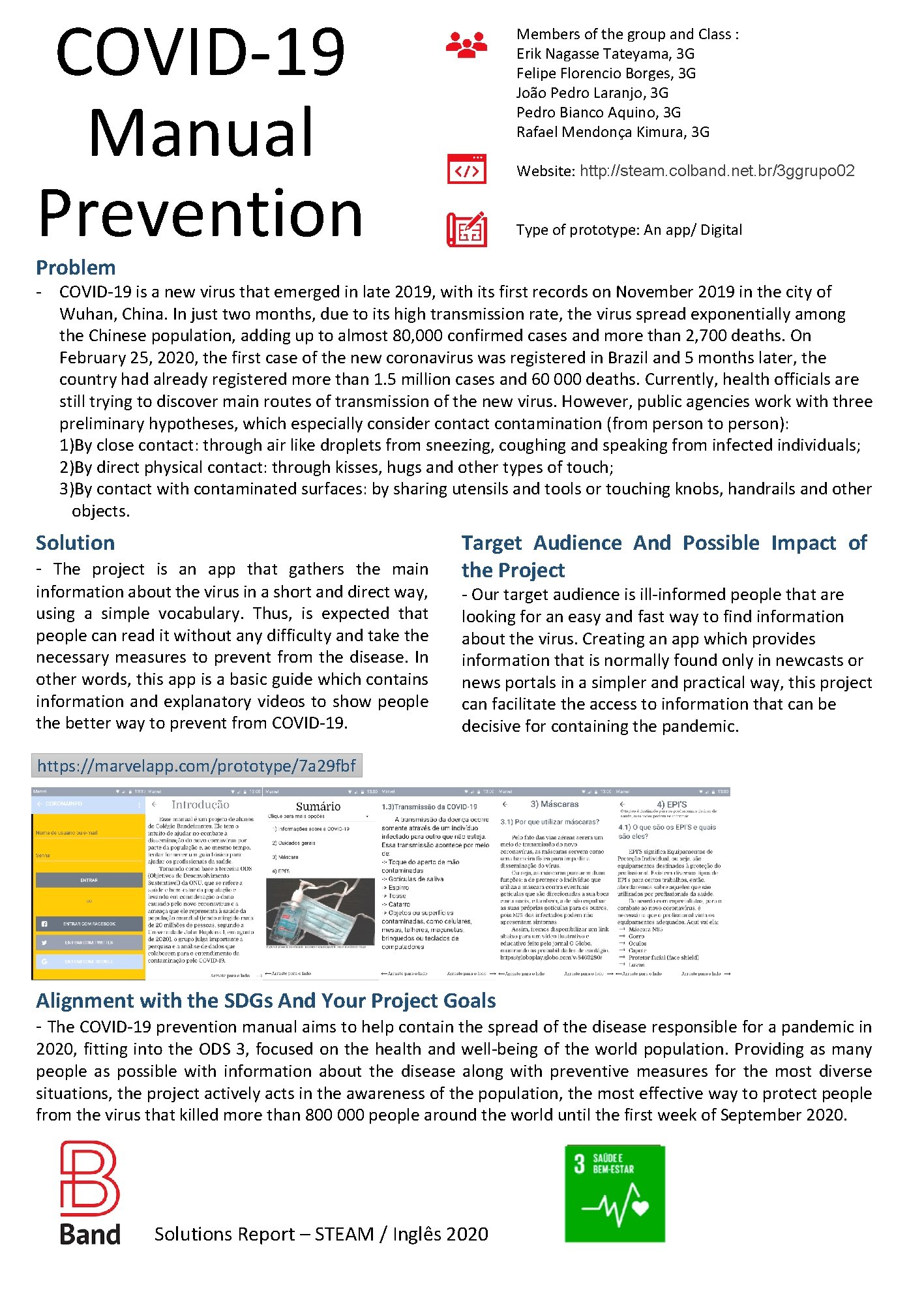 COVID19 Manual Prevention Members of the group and