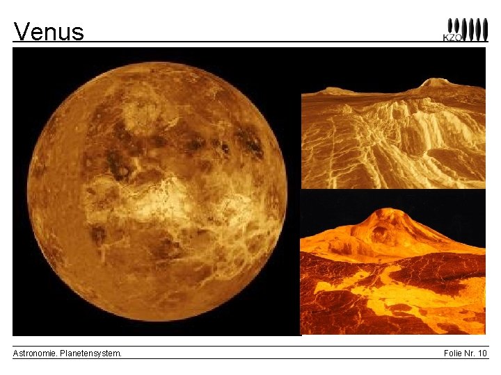 Venus Astronomie. Planetensystem. Folie Nr. 10 