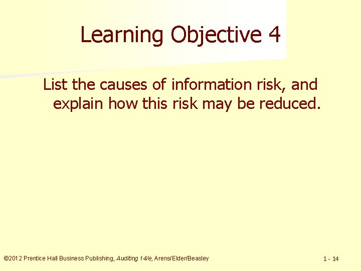 Learning Objective 4 List the causes of information risk, and explain how this risk