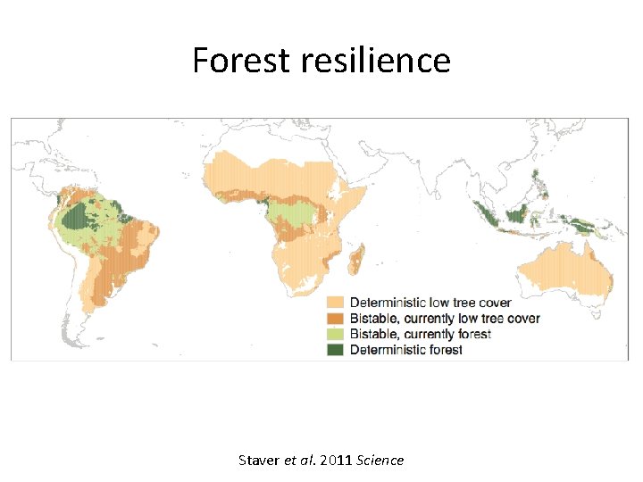 Forest resilience Staver et al. 2011 Science 