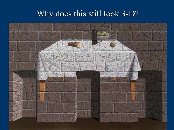 Why does this still look 3 -D? 