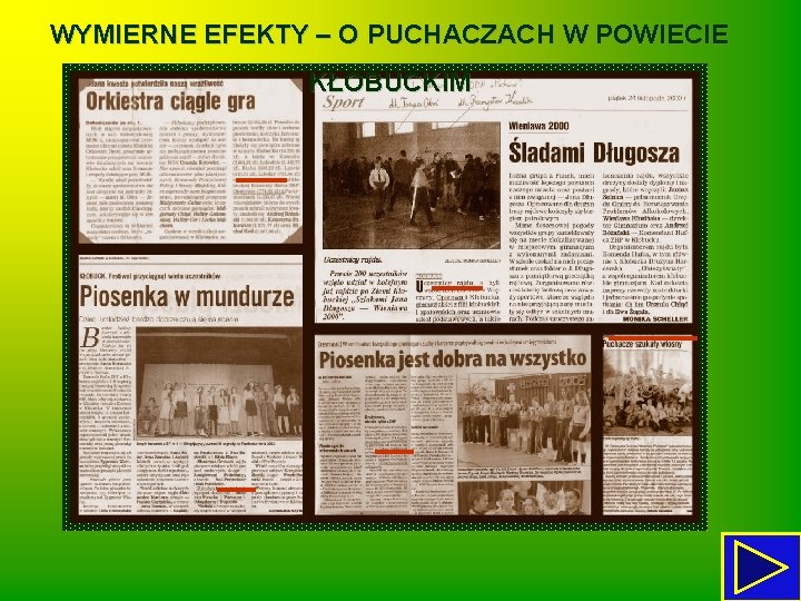 WYMIERNE EFEKTY – O PUCHACZACH W POWIECIE KŁOBUCKIM 