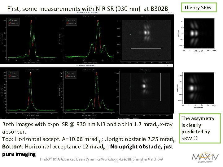 First, some measurements with NIR SR (930 nm) at B 302 B Both images