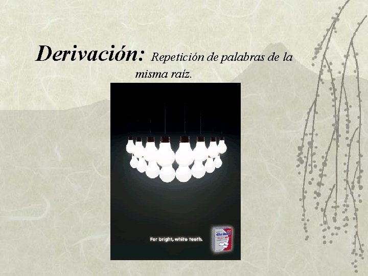 Derivación: Repetición de palabras de la misma raíz. Derivación: Repetición de palabras de la misma raíz.