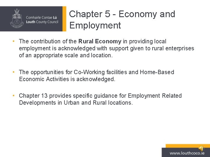 Chapter 5 - Economy and Employment • The contribution of the Rural Economy in