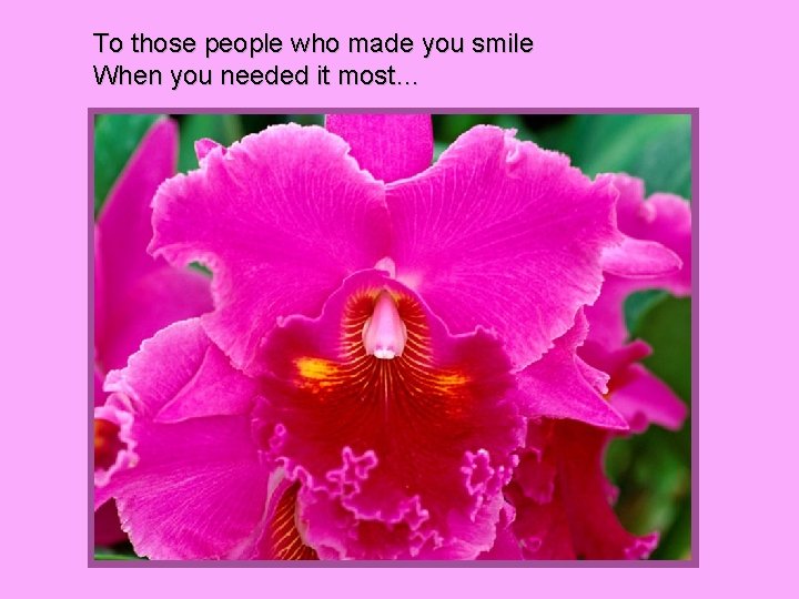 To those people who made you smile When you needed it most… 