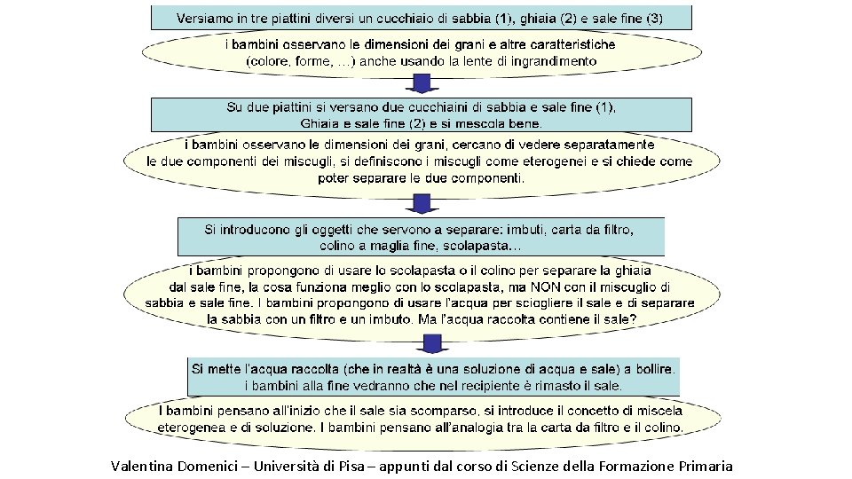 Valentina Domenici – Università di Pisa – appunti dal corso di Scienze della Formazione