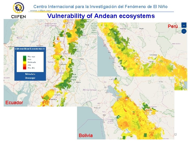 Centro Internacional para la Investigación del Fenómeno de El Niño www. ciifen. org Vulnerability