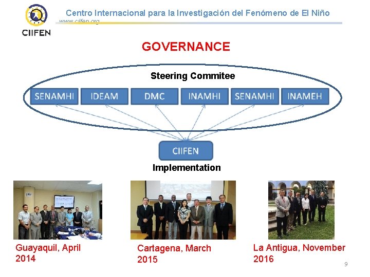 Centro Internacional para la Investigación del Fenómeno de El Niño www. ciifen. org GOVERNANCE