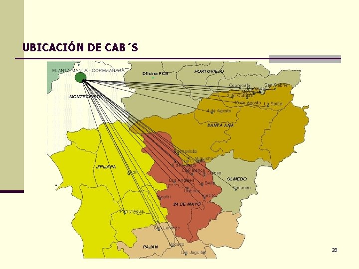 UBICACIÓN DE CAB´S 28 