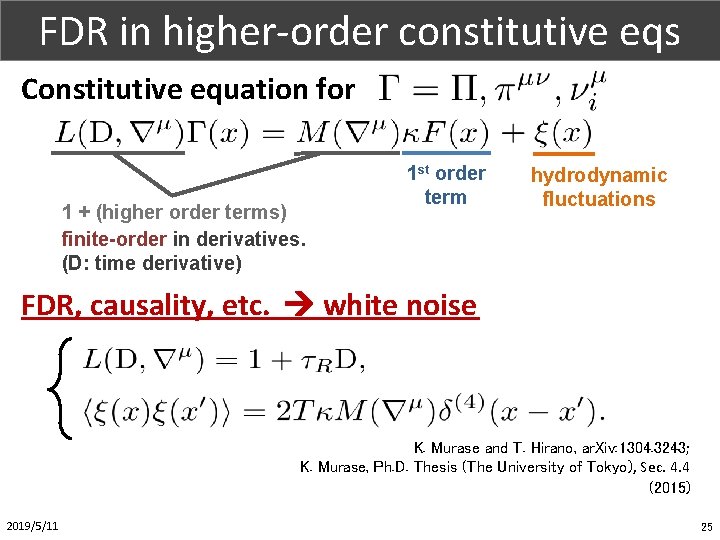 FDR in higher-order constitutive eqs Part. X (1/1) Constitutive equation for 1 + (higher