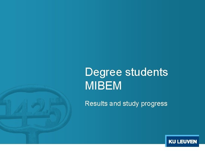 Degree students MIBEM Results and study progress 