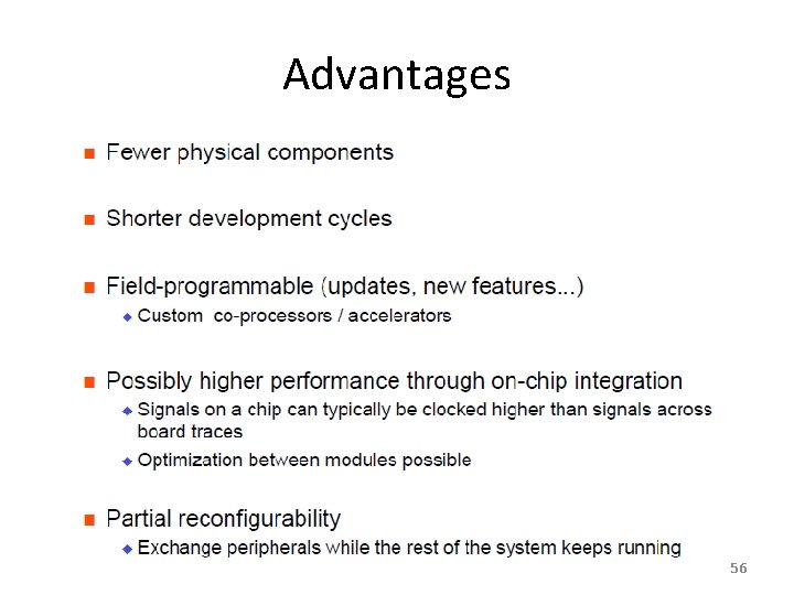 Advantages 56 