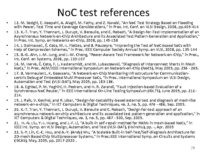 No. C test references • • • 12. M. Sedghi, E. Koopahi, A. Alaghi,