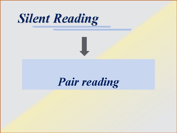 Silent Reading Pair reading 