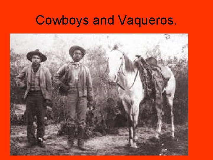 Cowboys and Vaqueros. 