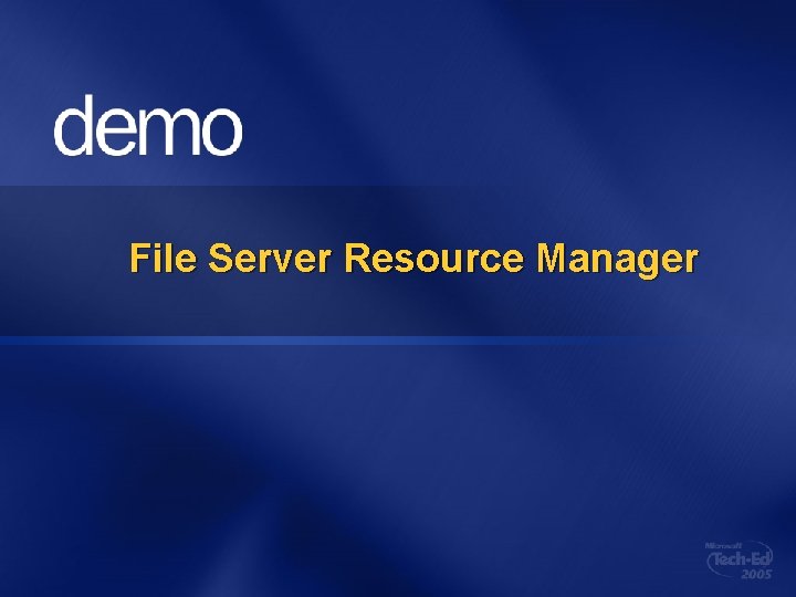 File Server Resource Manager 