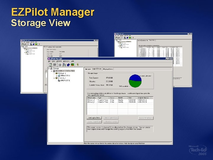 EZPilot Manager Storage View 