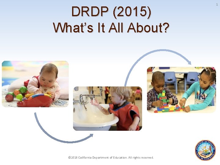 DRDP (2015) What’s It All About? © 2016 California Department of Education. All rights