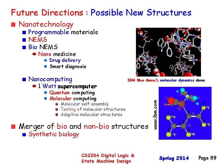 Future Directions : Possible New Structures Nanotechnology Programmable materials NEMS Bio NEMS Nano medicine
