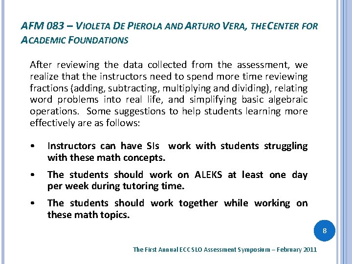 AFM 083 – VIOLETA DE PIEROLA AND ARTURO VERA, THE CENTER FOR ACADEMIC FOUNDATIONS