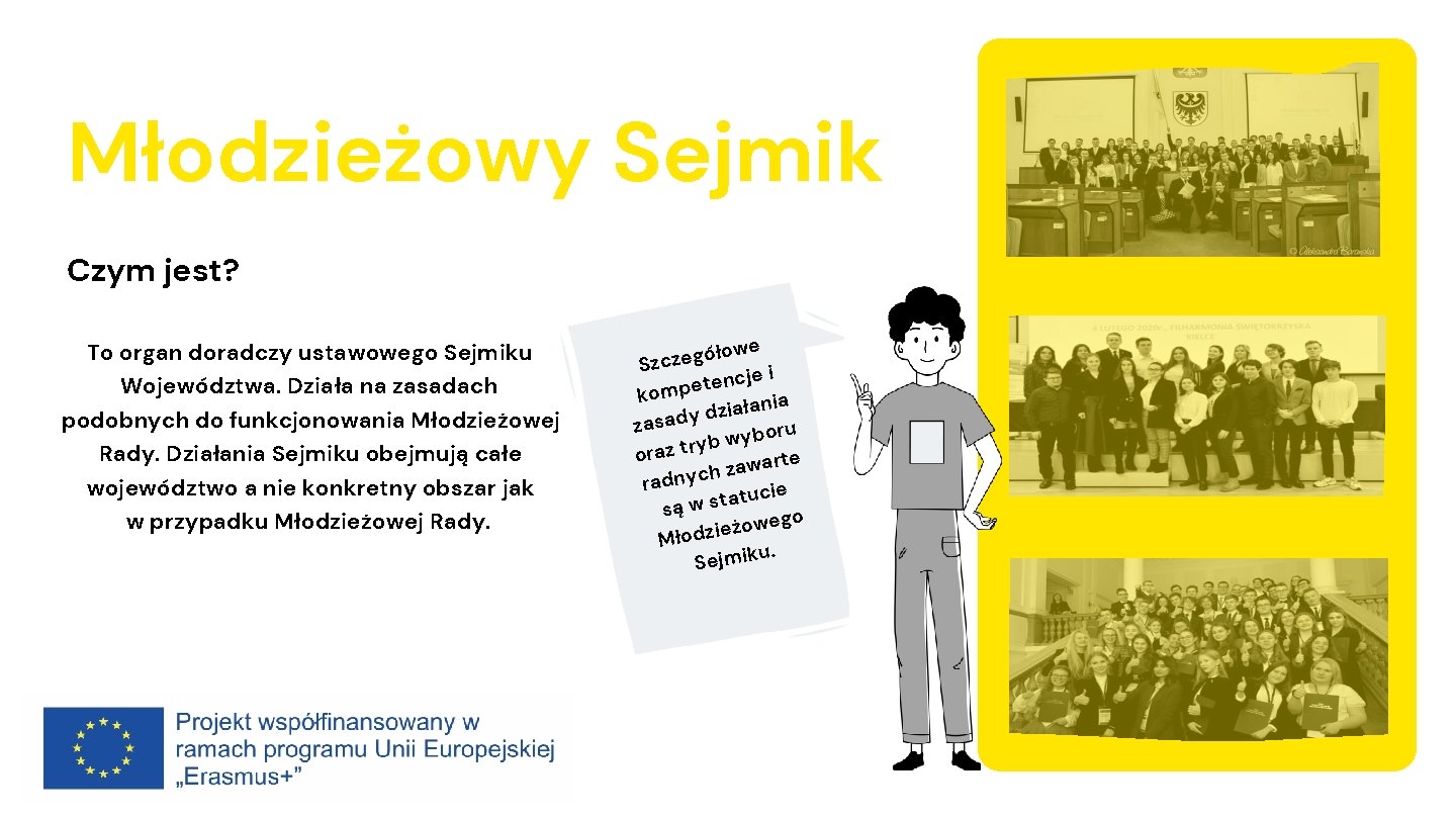 Młodzieżowy Sejmik Czym jest? To organ doradczy ustawowego Sejmiku Województwa. Działa na zasadach podobnych