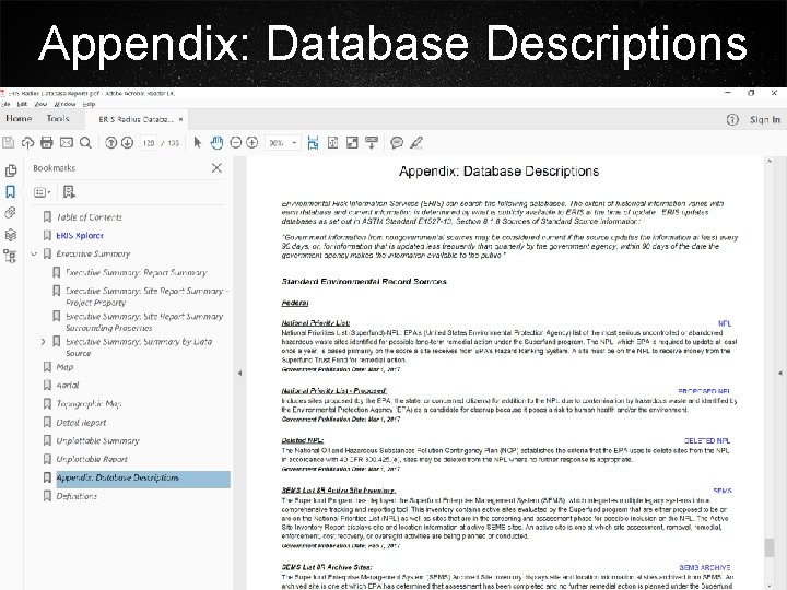 Appendix: Database Descriptions 1/22/2022 11 