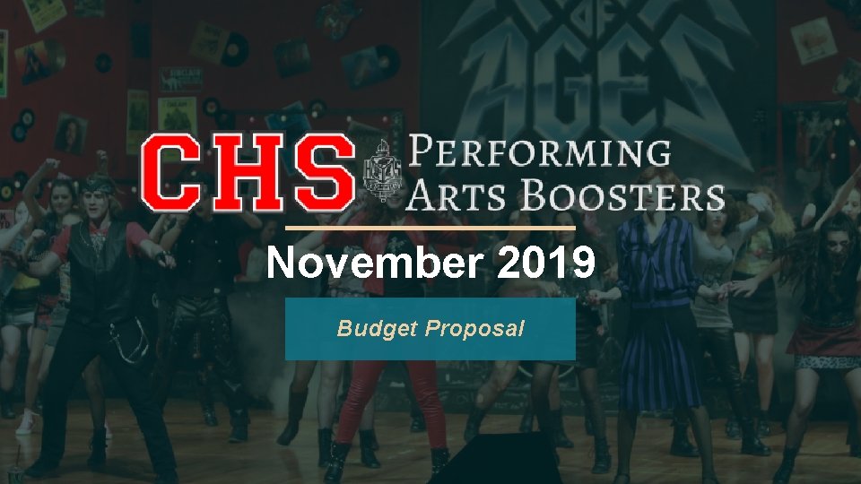 November 2019 Budget Proposal 