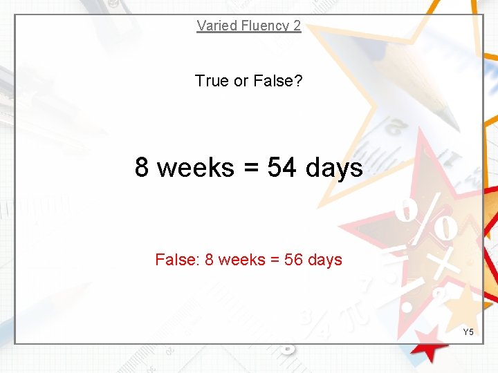 Year 56 Summer Block 1 Converting Units Step