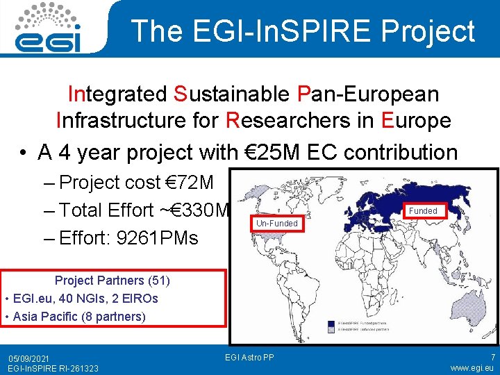 The EGI-In. SPIRE Project Integrated Sustainable Pan-European Infrastructure for Researchers in Europe • A