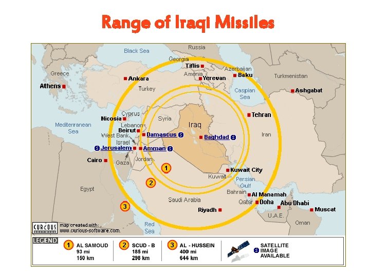 Range of Iraqi Missiles Range of Iraqi Missiles