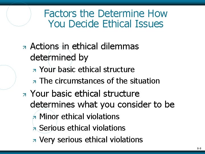 Factors the Determine How You Decide Ethical Issues Actions in ethical dilemmas determined by