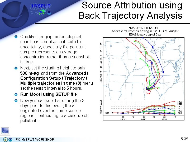 Source Attribution using Back Trajectory Analysis Quickly changing meteorological conditions can also contribute to Source Attribution using Back Trajectory Analysis Quickly changing meteorological conditions can also contribute to
