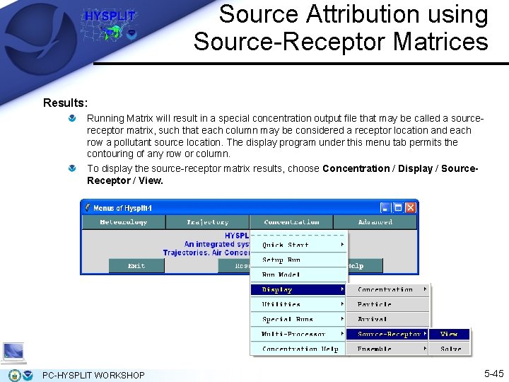 Source Attribution using Source-Receptor Matrices Results: Running Matrix will result in a special concentration Source Attribution using Source-Receptor Matrices Results: Running Matrix will result in a special concentration