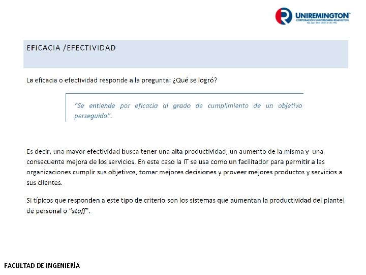 FACULTAD DE INGENIERÍA FACULTAD DE INGENIERÍA