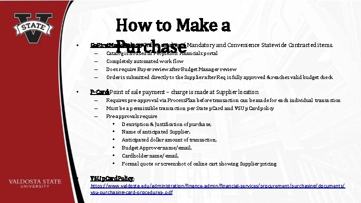 How to Make a Purchase • Ga. First. Marketplace: Online catalog of Mandatory and